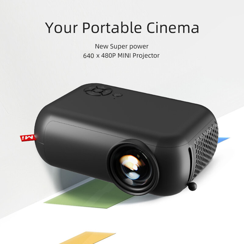 AUN-miniproyector A10 para cine en casa, dispositivo de TV inteligente, portátil, láser, para teléfono, vídeo HD 4k