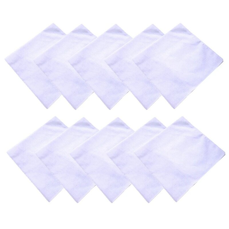 1 Set Square Towel Pure Cotton Material Tie-dye Supply Hand Towels Kids Present Hand-made Coloring Painting Kerchiefs