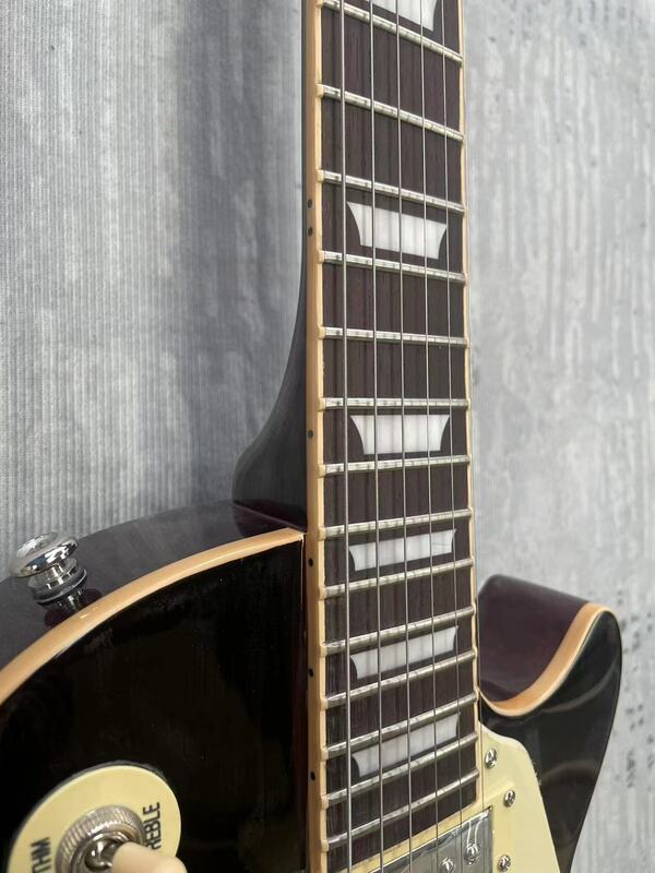 Gib$on guitar, one pieces body neck. fret binding flame maple, from stock, free shipping, Made in China