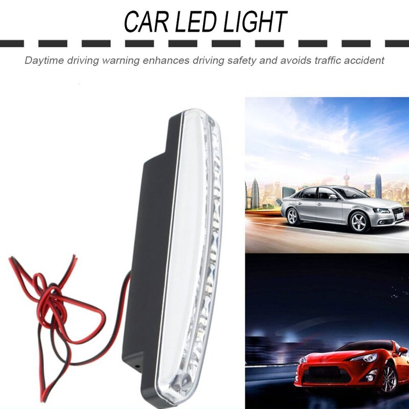 유니버설 12V 8 자동차 LED 라이트 자동차 주간 러닝 라이트 안개 램프 자동차 운전 라이트 슈퍼 밝은 화이트 라이트 보조 램프 키트