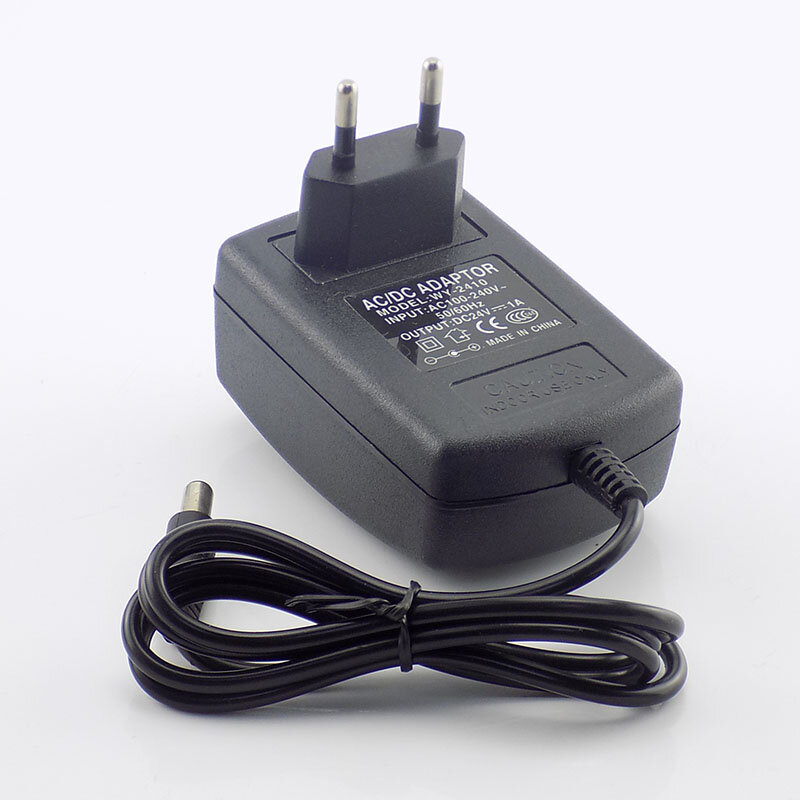 Conversor de energia para LED Strip Light, Mini TV Charger Switch, DC, AC 100V-240V, 24V, 1A, DC, 5.5mm * 2.1mm, US EU Plug