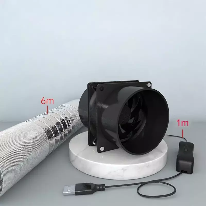 1set ventola con tubo per utensili elettrici a circolazione d'aria efficiente assorbitore di fumo a saldare USB ESD estrattore di fumi parti di ricambio della ventola