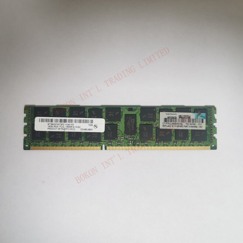 16GB 2RX4 DDR3 1333 DDR equivalent frequency Server host memory MT36KSF2G72PZ 1G4E1FE PC3L-10600R-9-13-E2 RAM PC DDR3 10600 16G