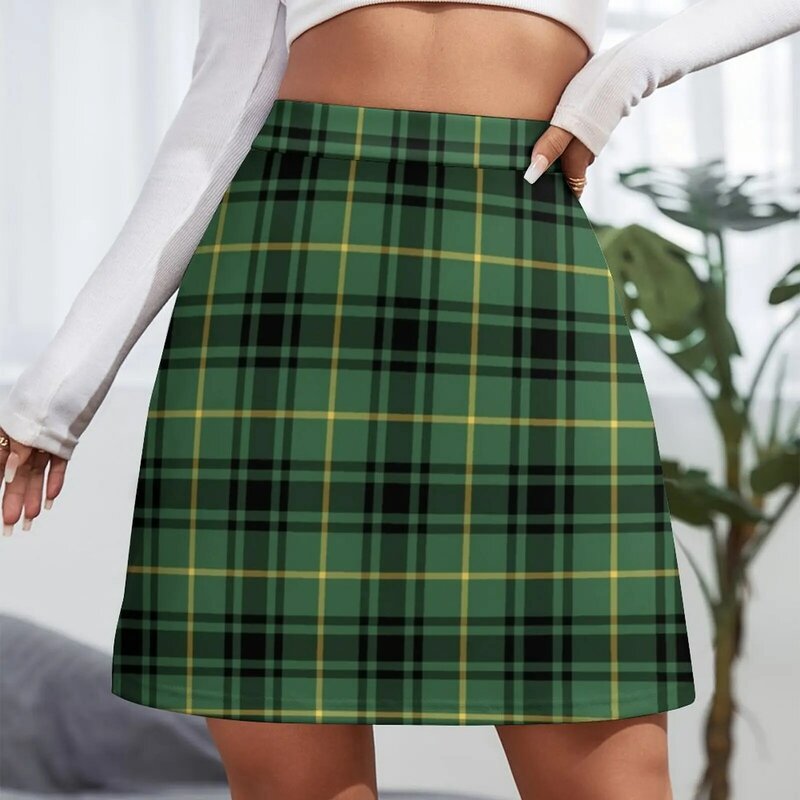 Mini saia de Tartan feminina, Clan MacArthur, saias elegantes, vestido de verão, 2023 tendência, 2023