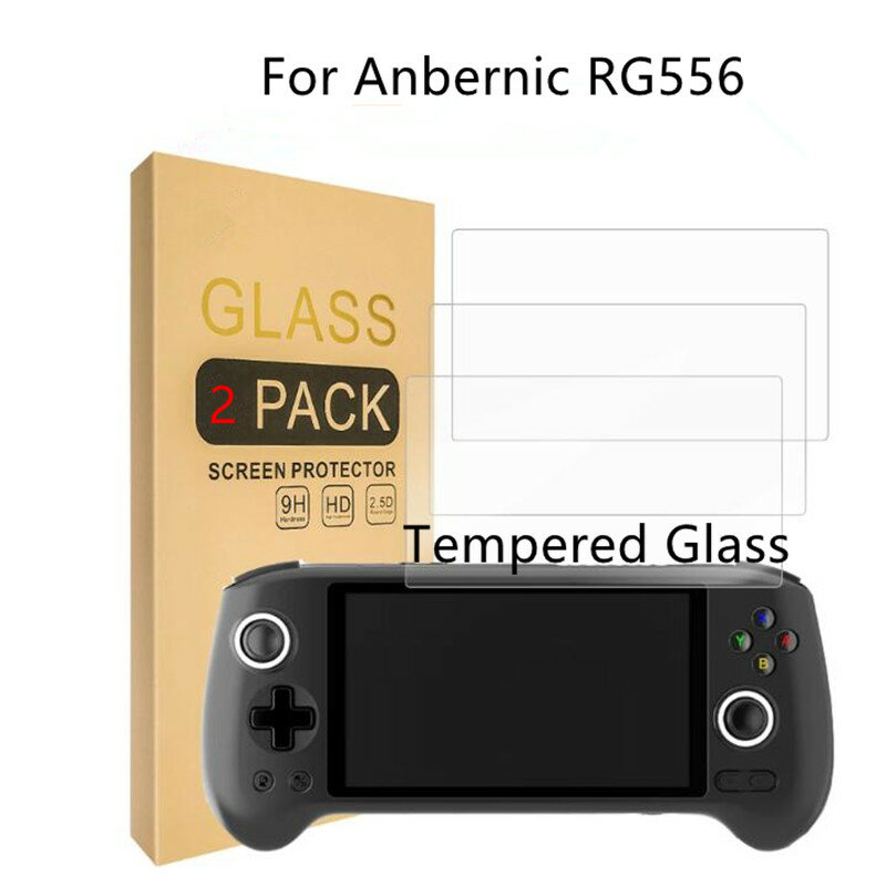 واقي شاشة من الزجاج المقسى لـ Anbernic ، وحدة التحكم في الألعاب ، ملحقات الأفلام ، RG556 ، عالي الدقة