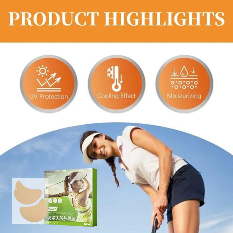 5pairs Golf Sun Protection UV Face Patches Fresh Jelly Sunblock Gel Eye Mask Stickers Moisturing Sun Patches