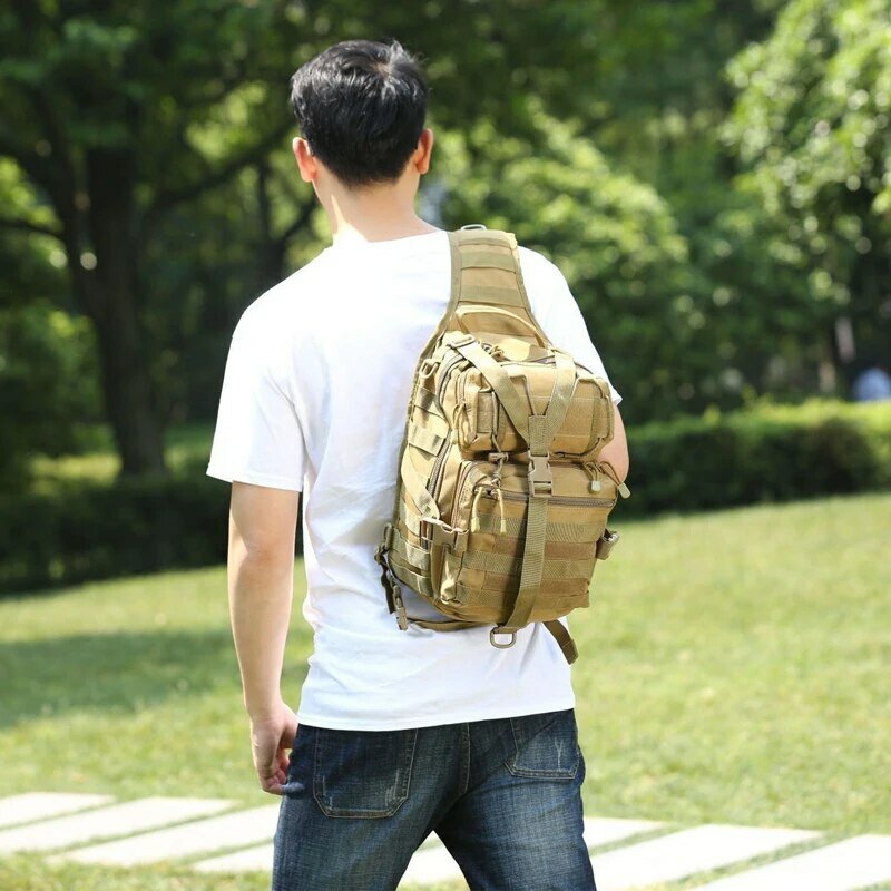 Riliwire-Camouflage Peito Bag, impermeável, Oxford, Único Bolsas de Ombro, Tactical Peito Bolsas, Grande Capacidade, Crossbody Bolsas