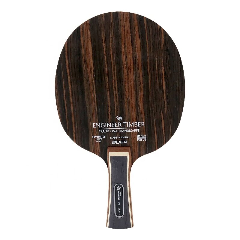 Boer Hoge Kwaliteit Ebbenhout Tafeltennis Boord Blade Base 7-Ply Ping Pong Blade Paddle Bodemplaat Tafeltennis racket Pingpong Bat