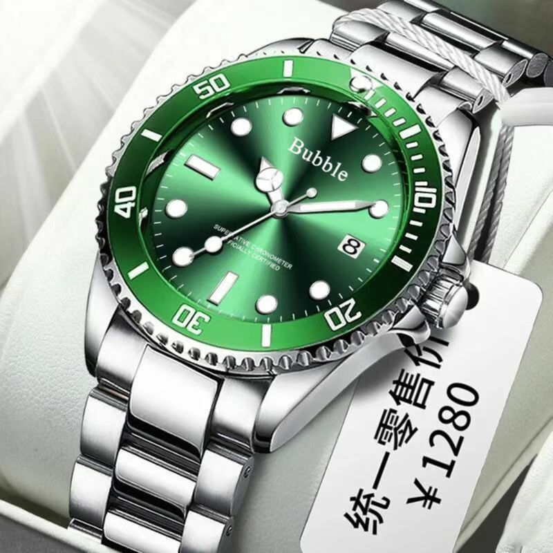 Męski wysokiej jakości zegarek pas stalowy ze stopu wodoodporny zegarek męski kalendarzowy