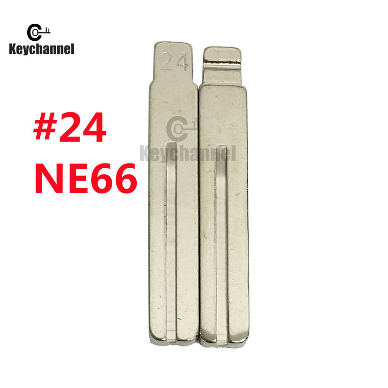 Keychannel-Hoja de llave de coche NE66, 5/10 piezas, abatible en blanco, sin cortar, n. ° 24 hojas de Metal para KD KEYDIY Xhorse VVDI remoto para Volvo S80 en blanco