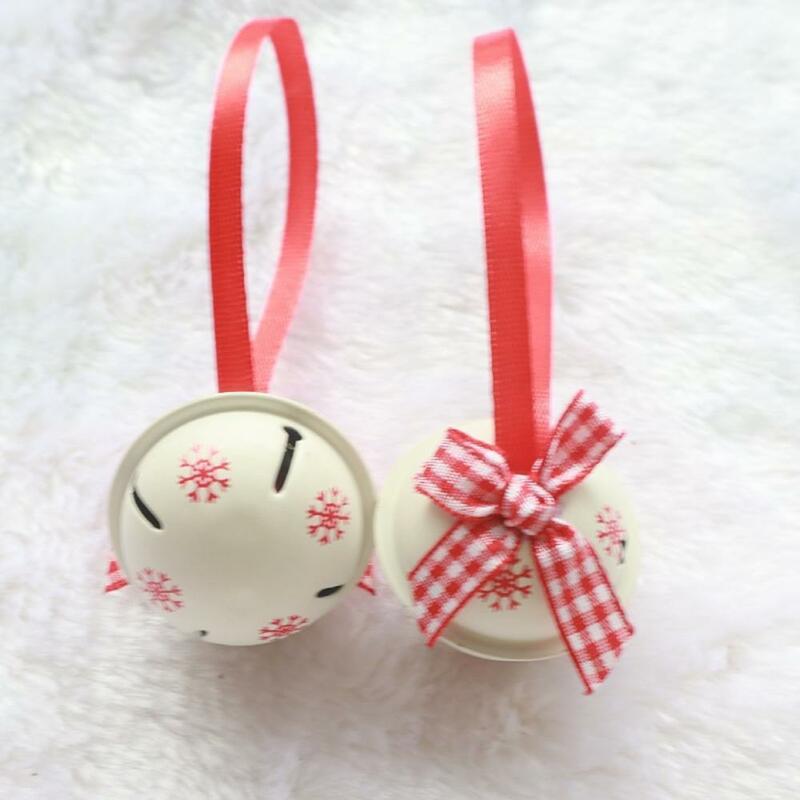 Natal Snowflake Jingle Bell, pingente decorativo de metal para ornamento de árvore de Natal, Decoração Home Supplies, 1 12pcs