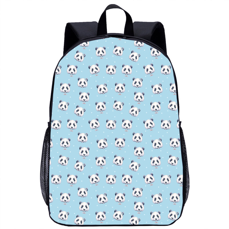 Mochila multifunções com panda impressão padrão para menino e menina, mochila escolar casual para uso diário, viagens
