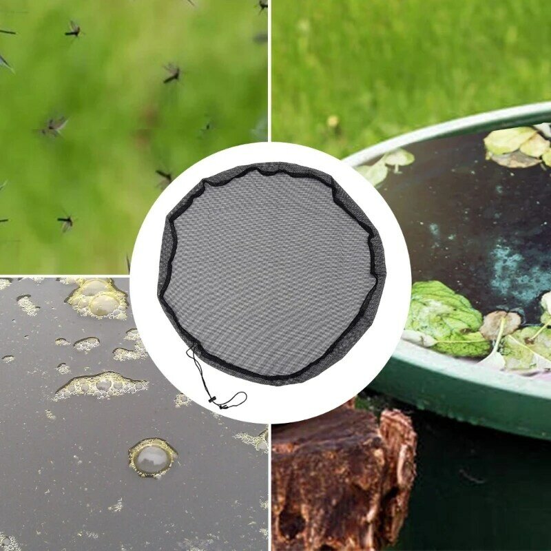 Capa tela para filtros folhas, balde chuva com cordão para coleta água, protetor tanques