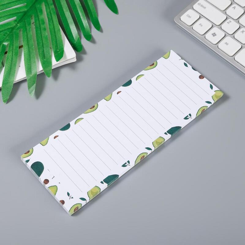 Notepad magnético para geladeira, papel resistente a tinta, Cute Fruit Notepad