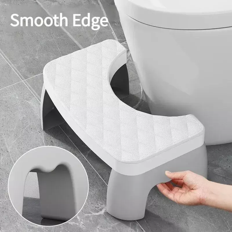 Bangku Toilet jongkok, aksesori rumah kamar mandi dewasa bangku Squat Portabel anti slip dapat dilepas 1 buah