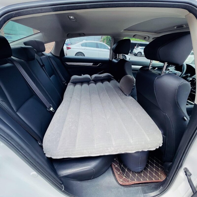 Colchón de aire para SUV, cama extragruesa de superficie Oxford para asiento trasero de coche SUV con bomba de aire eléctrica, colchón de Cable de carga de 3M