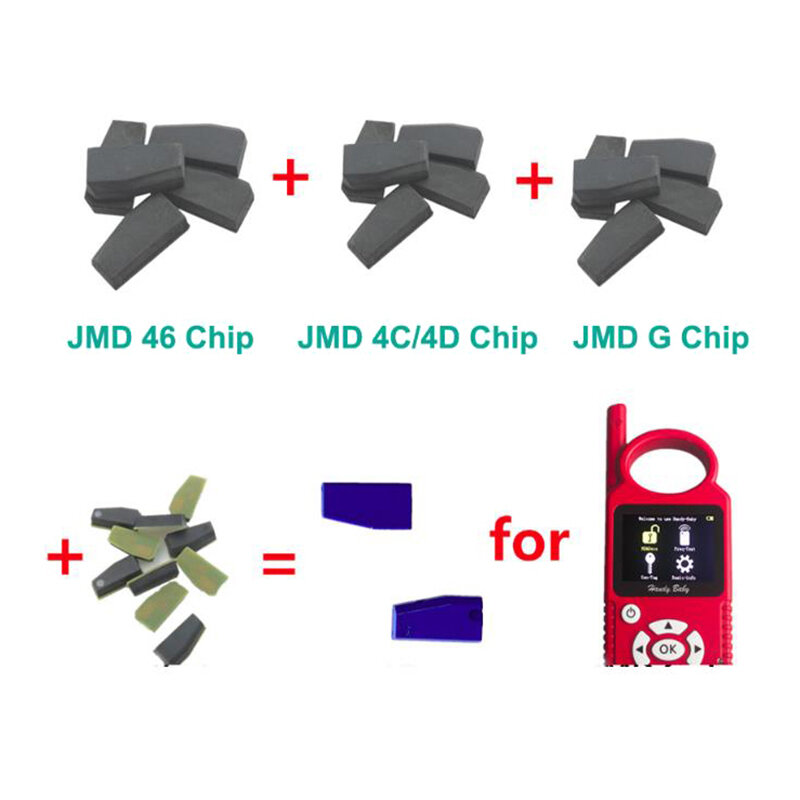 JMD King Chip pour Handy Baby, puce vierge de clé de voiture d'origine, 46, 48, 4C, 4D, G, 5 pièces par unité