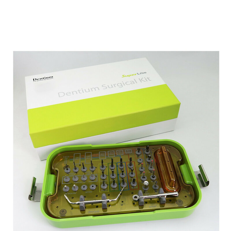 Kit de instrumentos de cirurgia implantium ferramenta dental uxif dentium broca cirúrgica dentium dental kit de cirurgia oral