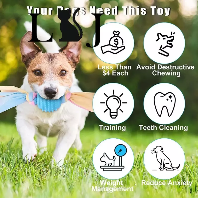 Pet Dog Toy Ball molare denti puliti per cani di piccola taglia cucciolo dentizione giocattoli da masticare accessori per cani Cute Puppy Rope Toys 1pc
