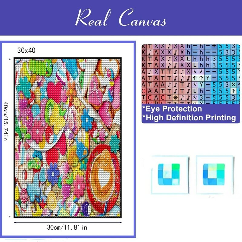 DIY 5D Diamond Painting "Colorful Dessert Scenery"Full Drill Square Round Diamond Embroidery Cross Stitch 2024 Decoration Home 9