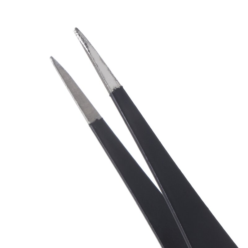 Y1UF 2 pezzi in acciaio inossidabile strumenti per unghie pinzette per estensione ciglia pinze clip a punta