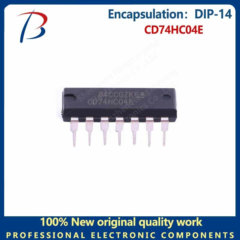 10 piezas CD74HC04E en línea DIP-14, puerta lógica y chip amortiguador inversor
