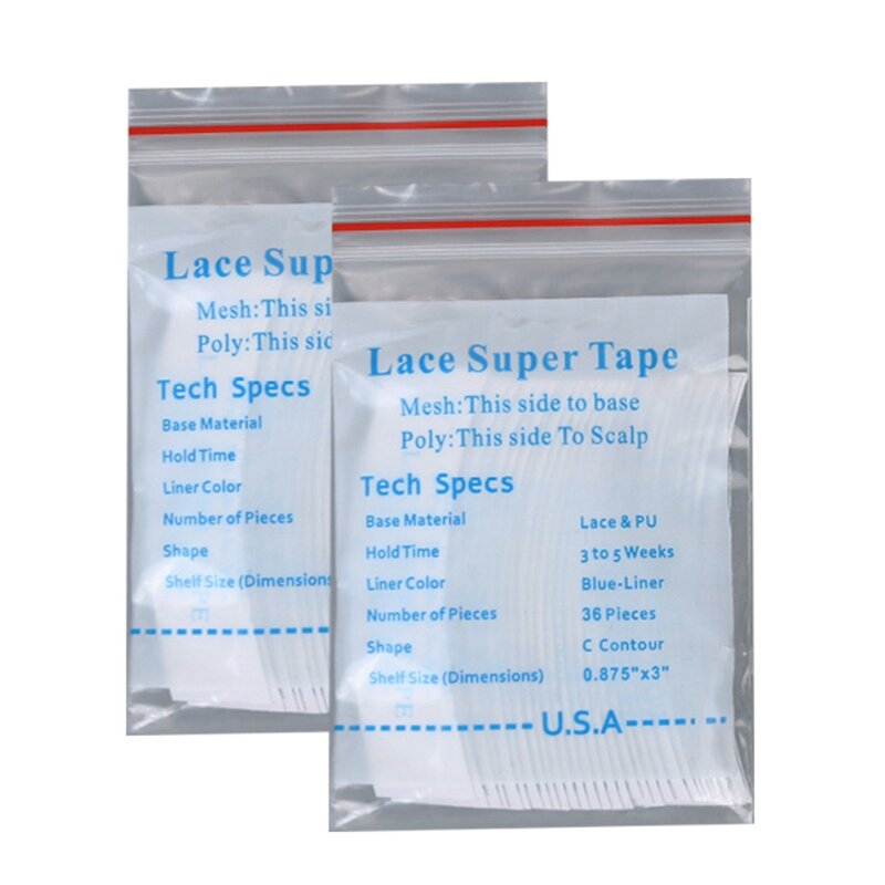72Pc/Lot Lace Super Tape Fixed Wig Strips Salon Adhesive Extension Hair Tape Toupee Lace Wig Waterproof Sweat Sticker