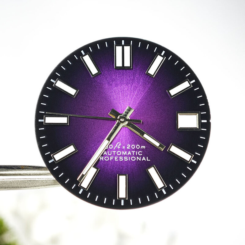 Nh35ムーブメント、時計アクセサリー、28.5mm、nh36用のアイスブルー発光ダイヤル
