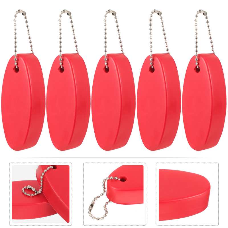 Porte-clés flottants en PU, 5 pièces, pour kayak, planche de surf, prédire