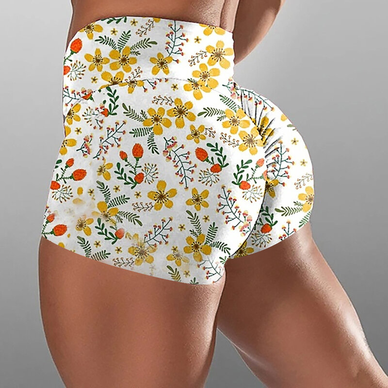 Women's Sports Shorts Y2k Summer 2024 New Fashion Casual High Waist Printed Sexy Tight Fit Half Pants for Female Streetwear