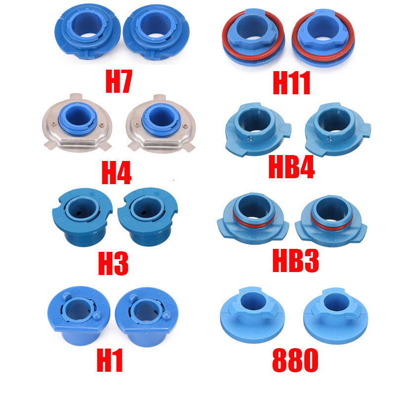 Base do bulbo do farol do carro, soquetes do adaptador, suporte do redutor, 880, 9006-HB4, 9005-HB3, H11, H7, H4-HB2, H3, H1, 2pcs