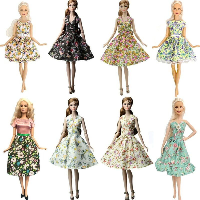 NK Official 1 Pcs Barbies Doll Clothes Dress Fashion Outfit Shirt Casual Wear Skirt For Barbie&1/6 BJD Blythe Doll Clothes JJ