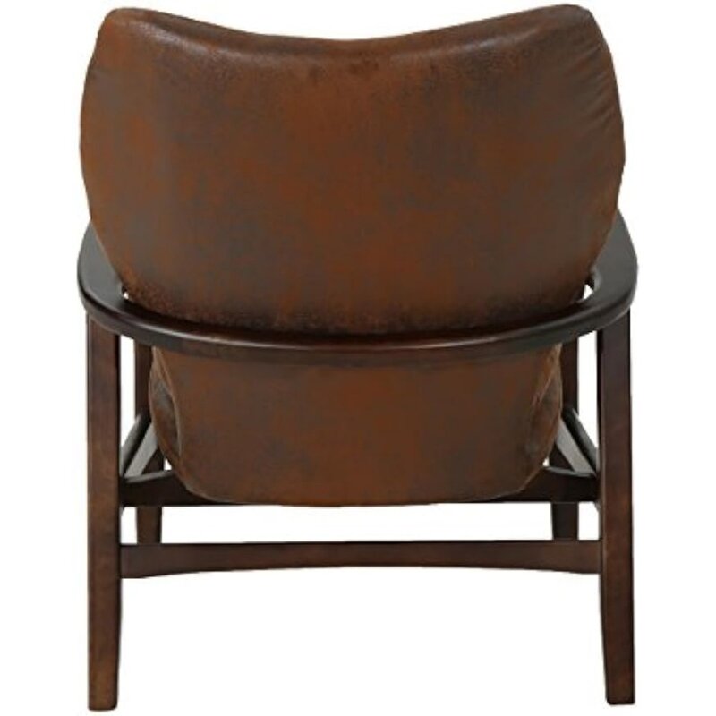 เก้าอี้คลับสไตล์คริสโตเฟอร์อัศวินแห่งศตวรรษกลางทันสมัยทำจากผ้าสีน้ำตาลและสีเข้ม31.25D x 26.25W x 32.75H นิ้ว