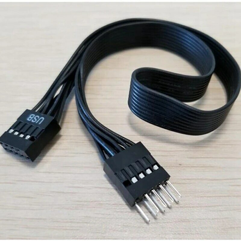 وصلة USB من الذكور إلى الإناث دوبونت ، اللوحة الرئيسية ، سلك كابل البيانات ، خط الأسلاك للكمبيوتر ، 9Pin ، DIY