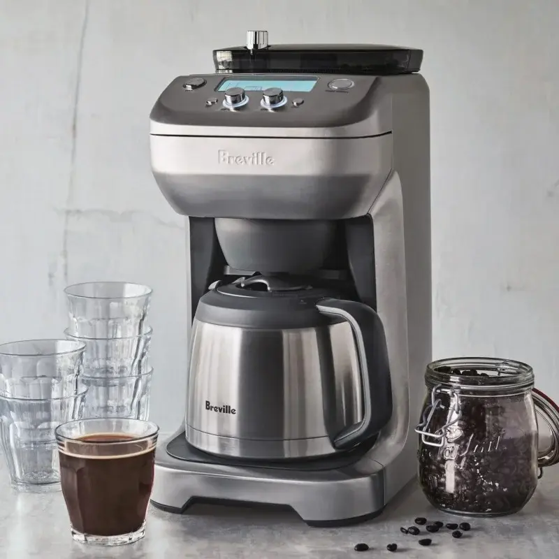 Breville-cafetera BDC650BSS con Control de molienda, máquina de café de acero inoxidable cepillado