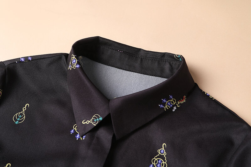 Catwalk Designer Set 2023 Hoge Kwaliteit Lente Zomer Damespakken Shirt Top + Bedrukte Rok Tweedelige Sets Np1959n