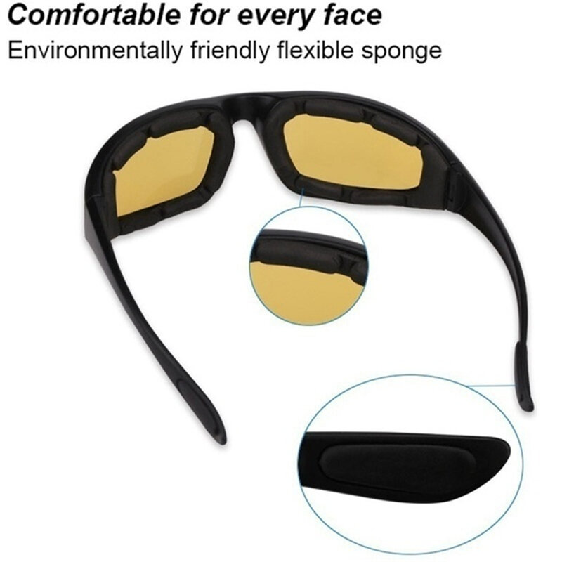 Универсальные мотоциклетные очки поляризованные солнцезащитные очки для защиты глаз ветрозащитные мотоциклетные очки UV400 противотуманные прозрачные линзы