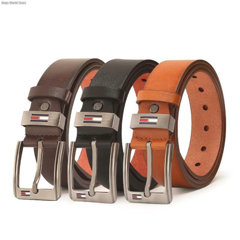 Cinturones de aleación de PU para hombres, hebilla cuadrada, cinturones de ocio de negocios, moda de otoño e invierno, negro, café, marrón, 1 ud.