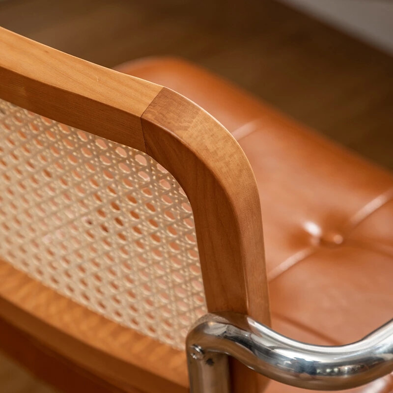 日本の籐製回転椅子,快適で通気性のあるアームレスト,オフィス家具,レトロなコンピューター,新しい