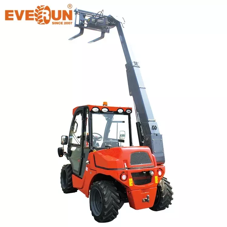 Everun-Ert1500 Boom telescópico, Telehandler compacto, Mini carregadeira telescópica de rodas, Pequenos Equipamentos Agrícolas e de Construção, 1.35Ton