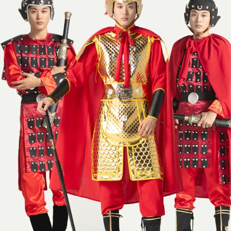 Baju besi kinerja umum pakaian anak-anak kostum tari setelan tentara kuno