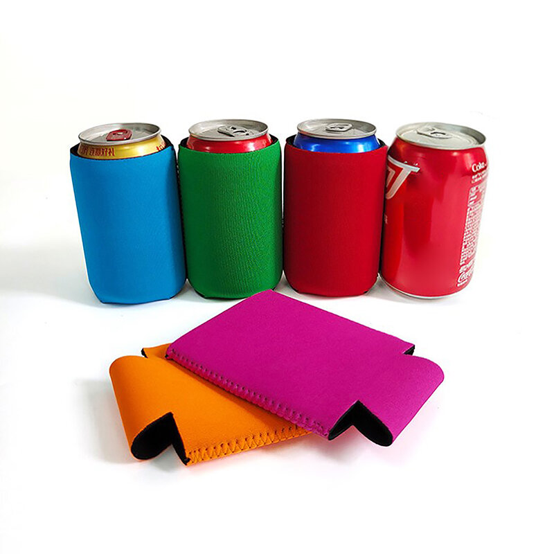 Solid Color Portable Cup Cover Beer Sleeves Camping Can Cups Soda Covers Foam Drink Cooler Bottle Outdoor Sleeve for Party