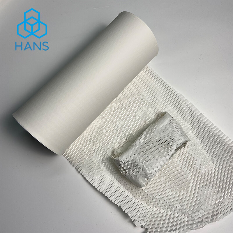 Белая сотовая упаковочная бумага, экологически чистый фоторулон для перемещения/доставки, биоразлагаемая перерабатываемая крафт-бумага