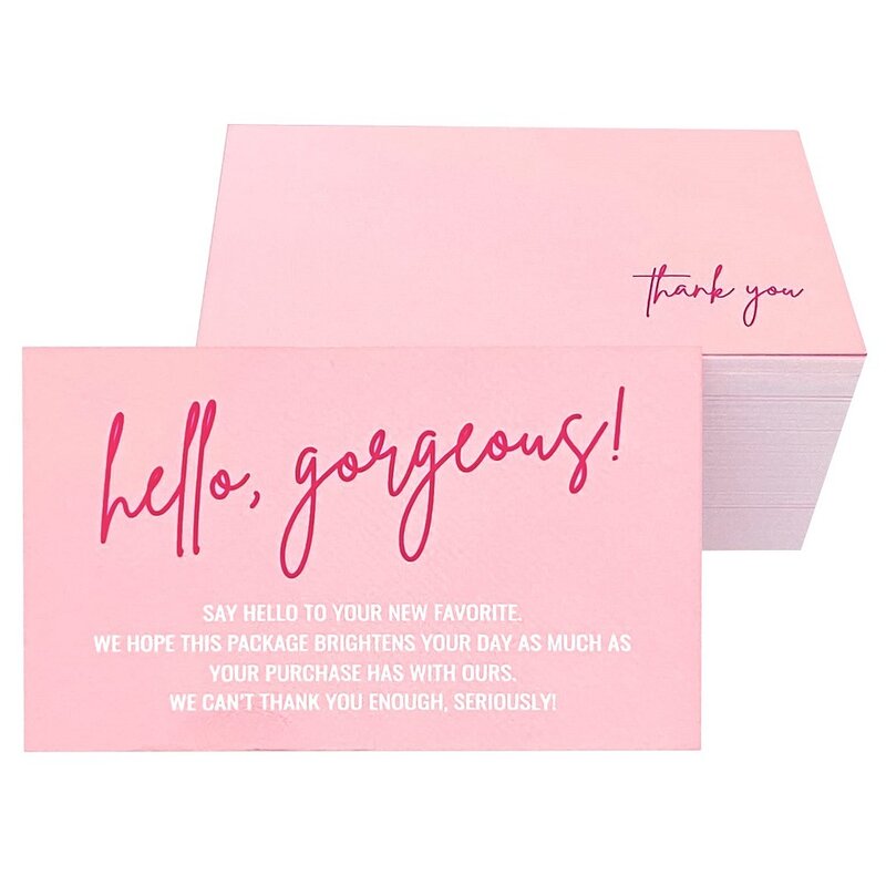 30 pz/pacco biglietti di ringraziamento biglietto di apprezzamento espresso rosa aziendale per clienti e clienti pacchetto Online inserire sacchetti postali