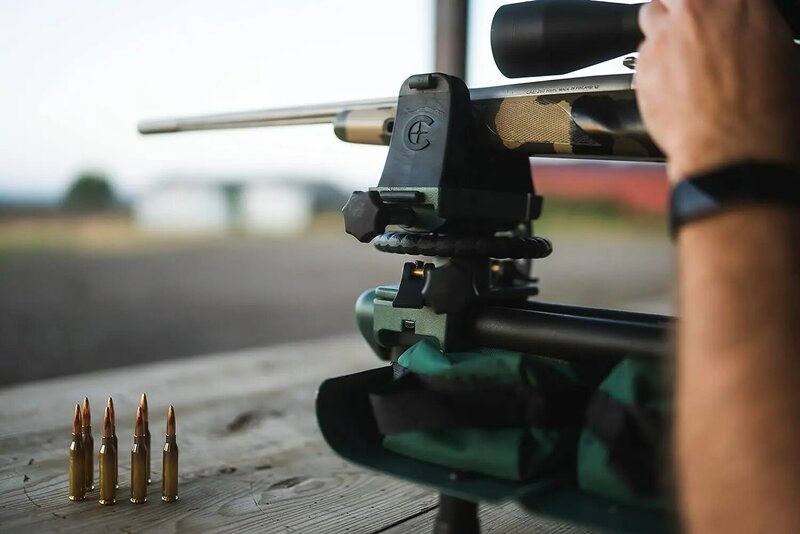 Lead Sled DFT 2 Rifle Shooting Rest, Quadro Ambidestro Ajustável para Redução de Recoil, Visão e Estabilidade