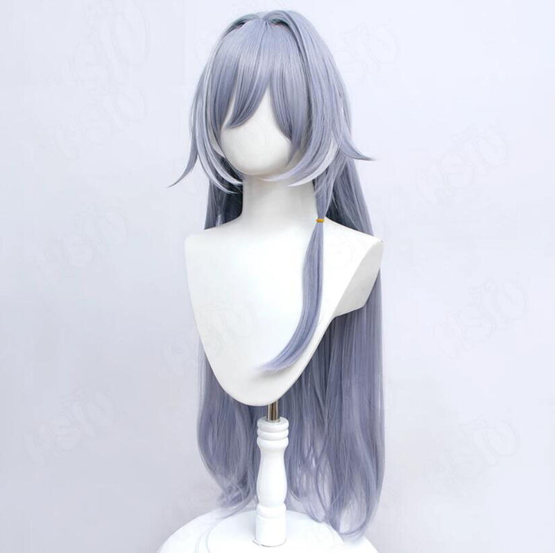 Парик для косплея из синтетического волокна для игры Honkai Impact 3-й косплей серый фиолетовый длинные волосы