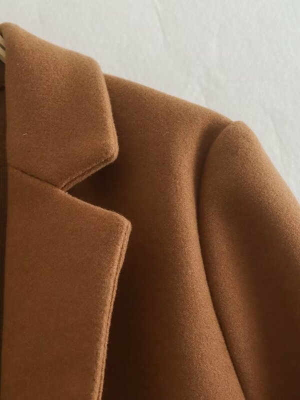 Donne 2023 inverno nuova moda Multi-colore giacca di lana cappotto Vintage manica lunga femminile capispalla Chic top
