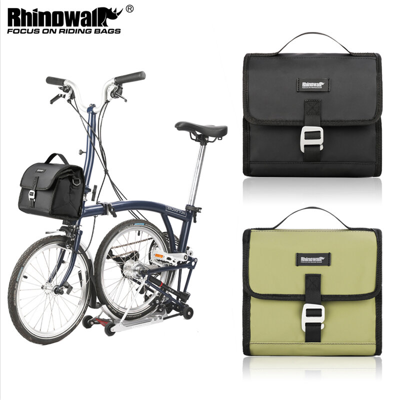 Rhinowalk Bike Handlebar Bag, bolsa de ombro isolada impermeável Mini Velo Front Bag para Brompton Folding Bike, alta capacidade, 4L-7L