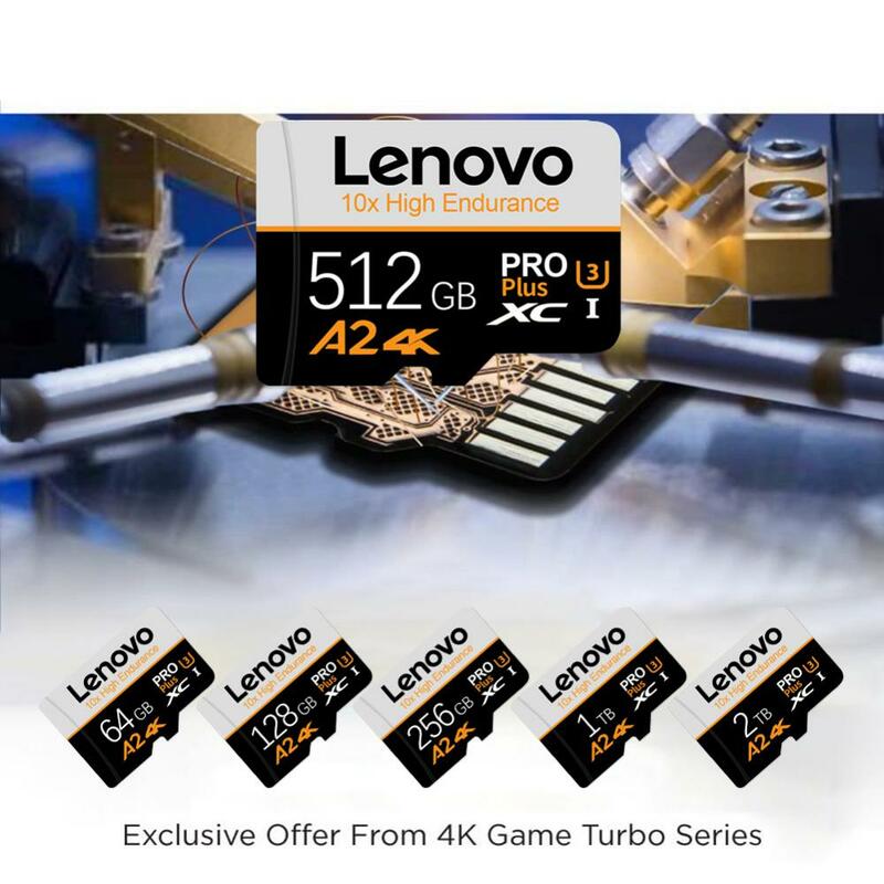Lenovo การ์ดหน่วยความจำความเร็วสูง2TB 1TB 512GB 256GB Class 10 Micro TF SD Card 1TB SD Memory Card สำหรับ Nintendo SWITCH โทรศัพท์/Ps4