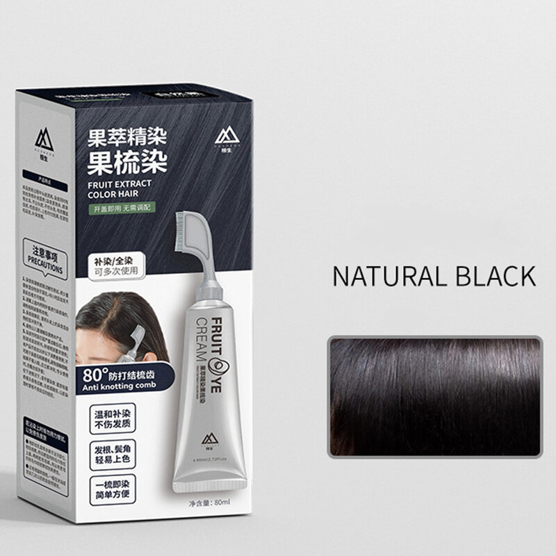 DIY Hair Color Cream Hair Protection Hair Dye Cream with Comb for Enhancing Natural Hair Color